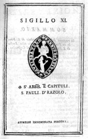 D.M. MANNI, Osservazioni istoriche sopra i sigilli antichi de'secoli bassi, tomo XXV, Firenze 1776